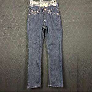 Ariat Jeans Women’s Size 25 Real Perfect Rise Straight Mid Rise Western Cowboy